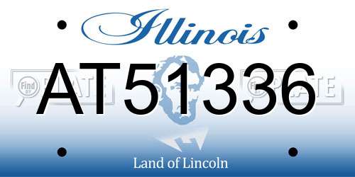 AT51336 Illinois License Plate