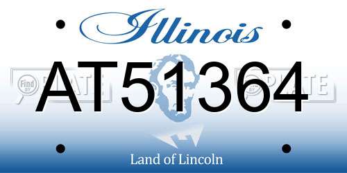 AT51364 Illinois License Plate