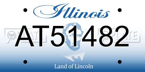 AT51482 Illinois License Plate