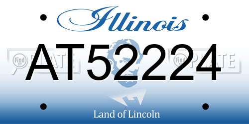 AT52224 Illinois License Plate