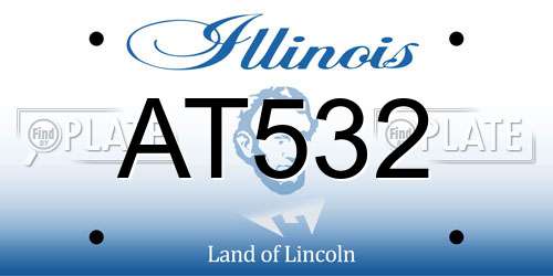 AT532 Illinois License Plate