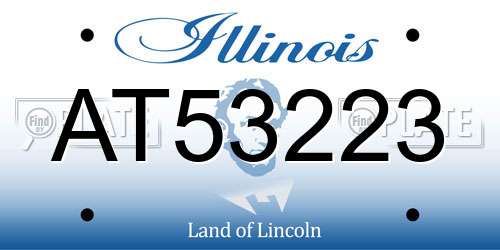 AT53223 Illinois License Plate
