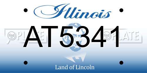 AT5341 Illinois License Plate