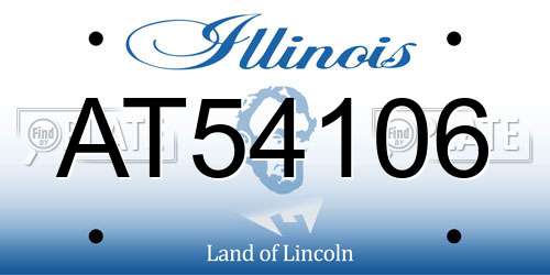 AT54106 Illinois License Plate