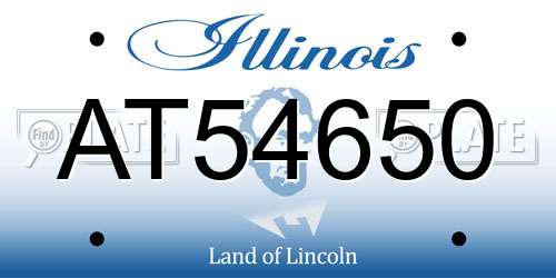 AT54650 Illinois License Plate