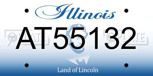 AT55132 Illinois License Plate