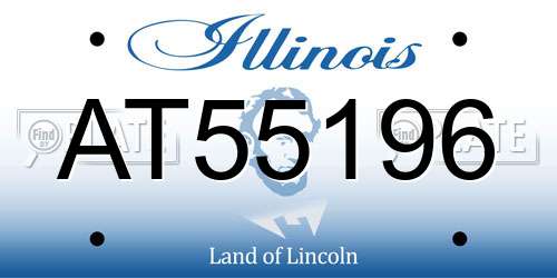 AT55196 Illinois License Plate