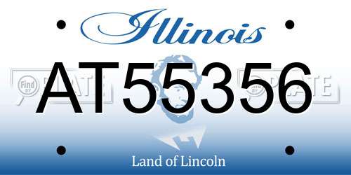 AT55356 Illinois License Plate