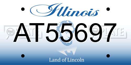 AT55697 Illinois License Plate
