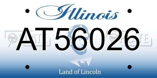 AT56026 Illinois License Plate