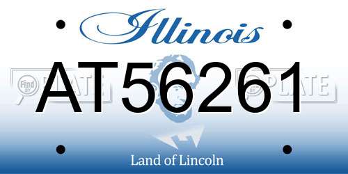 AT56261 Illinois License Plate