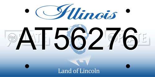 AT56276 Illinois License Plate