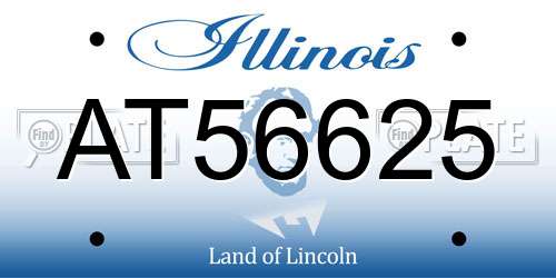 AT56625 Illinois License Plate