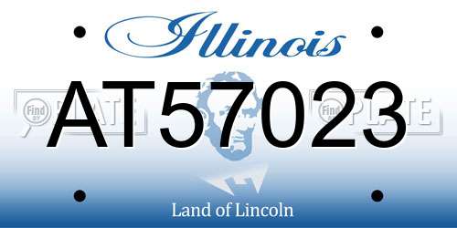 AT57023 Illinois License Plate