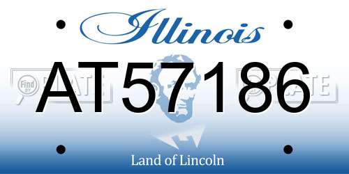 AT57186 Illinois License Plate