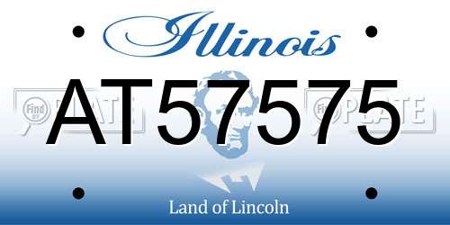 AT57575 Illinois License Plate
