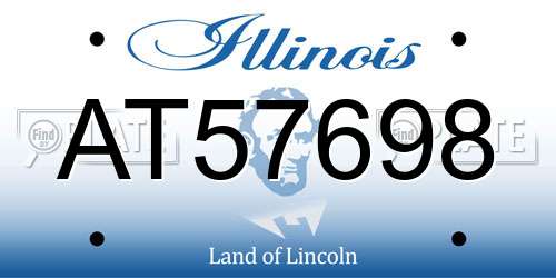 AT57698 Illinois License Plate