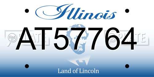 AT57764 Illinois License Plate