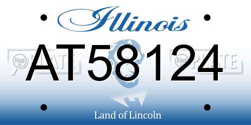 AT58124 Illinois License Plate