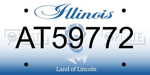 AT59772 Illinois License Plate