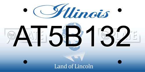AT5B132 Illinois License Plate