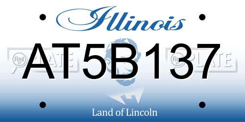 AT5B137 Illinois License Plate