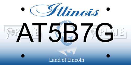 AT5B7G Illinois License Plate