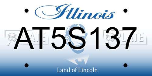 AT5S137 Illinois License Plate