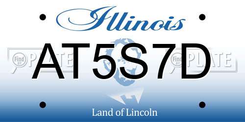 AT5S7D Illinois License Plate
