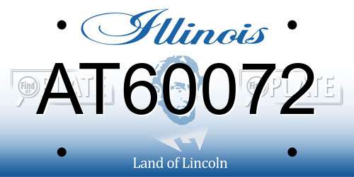 AT60072 Illinois License Plate
