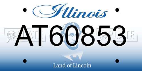 AT60853 Illinois License Plate