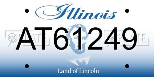 AT61249 Illinois License Plate