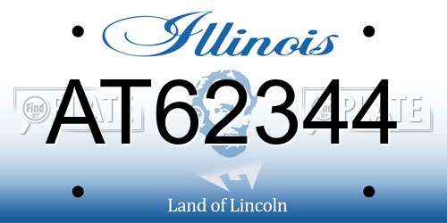 AT62344 Illinois License Plate