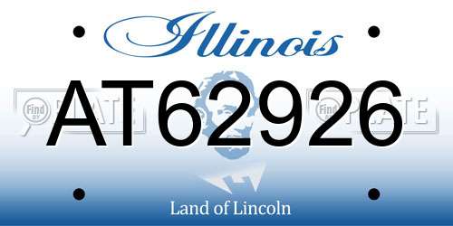 AT62926 Illinois License Plate