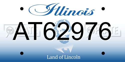 AT62976 Illinois License Plate