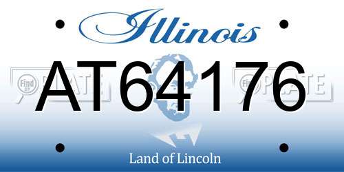 AT64176 Illinois License Plate