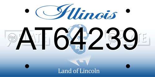 AT64239 Illinois License Plate