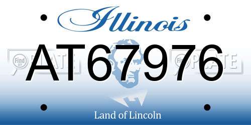 AT67976 Illinois License Plate