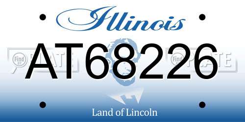 AT68226 Illinois License Plate