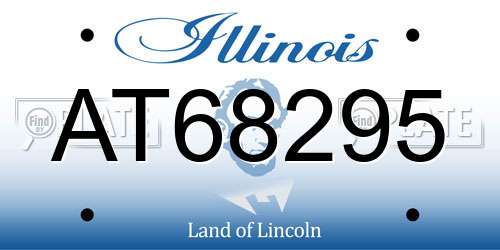 AT68295 Illinois License Plate
