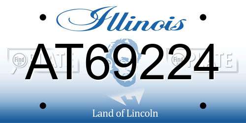 AT69224 Illinois License Plate