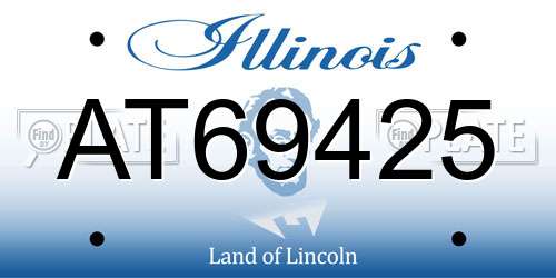 AT69425 Illinois License Plate
