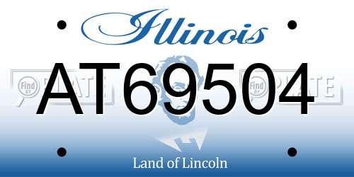 AT69504 Illinois License Plate