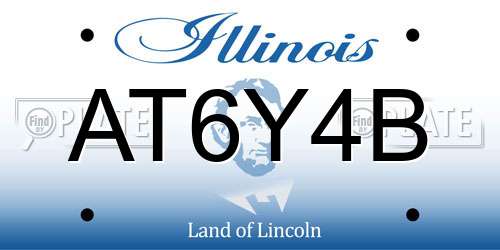 AT6Y4B Illinois License Plate