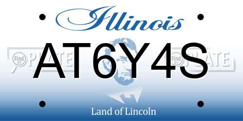 AT6Y4S Illinois License Plate