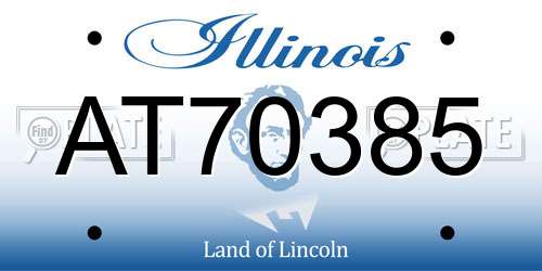 AT70385 Illinois License Plate