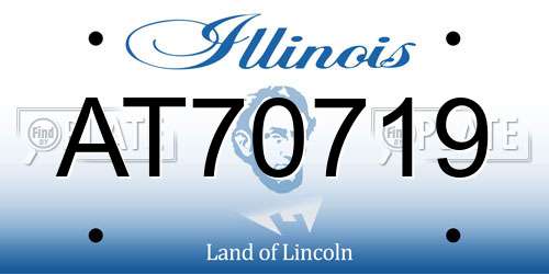 AT70719 Illinois License Plate