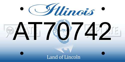 AT70742 Illinois License Plate