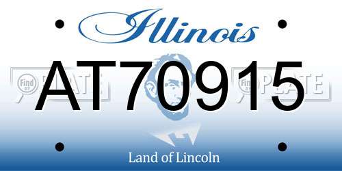 AT70915 Illinois License Plate