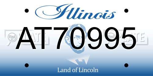 AT70995 Illinois License Plate